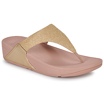 Cipők Női Lábujjközös papucsok FitFlop LULU SHIMMERLUX TOE-POST SANDALS Rózsaszín / Arany
