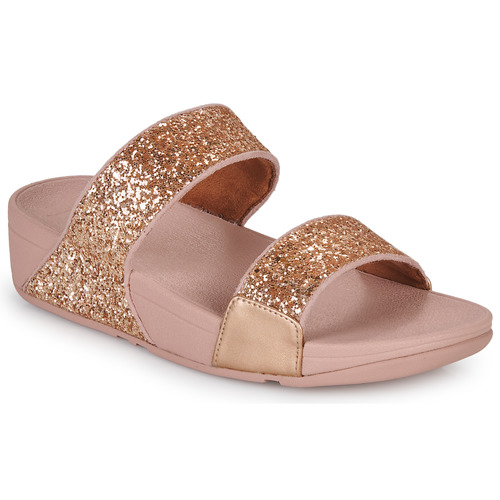 Cipők Női Papucsok FitFlop LULU GLITTER SLIDES Rózsaszín / Arany / Rózsaszín