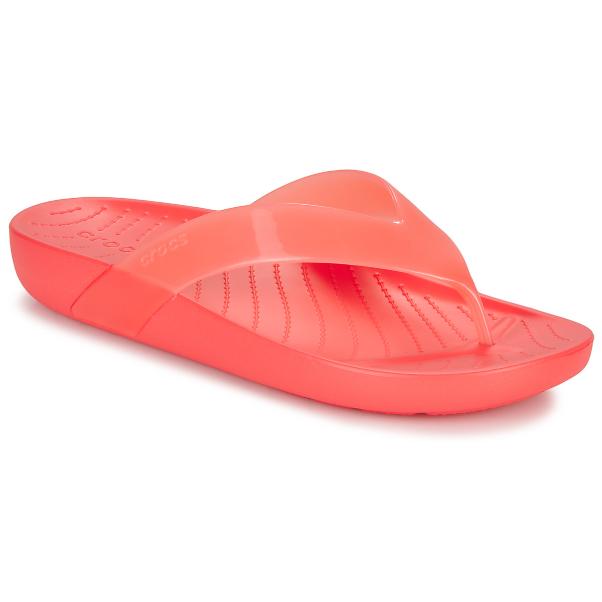 Cipők Női Lábujjközös papucsok Crocs Crocs Splash Glossy Flip Rózsaszín