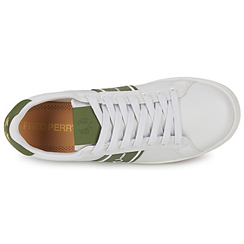 Fred Perry B721 LEA/GRAPHIC BRAND MESH Porcelán / Oliva