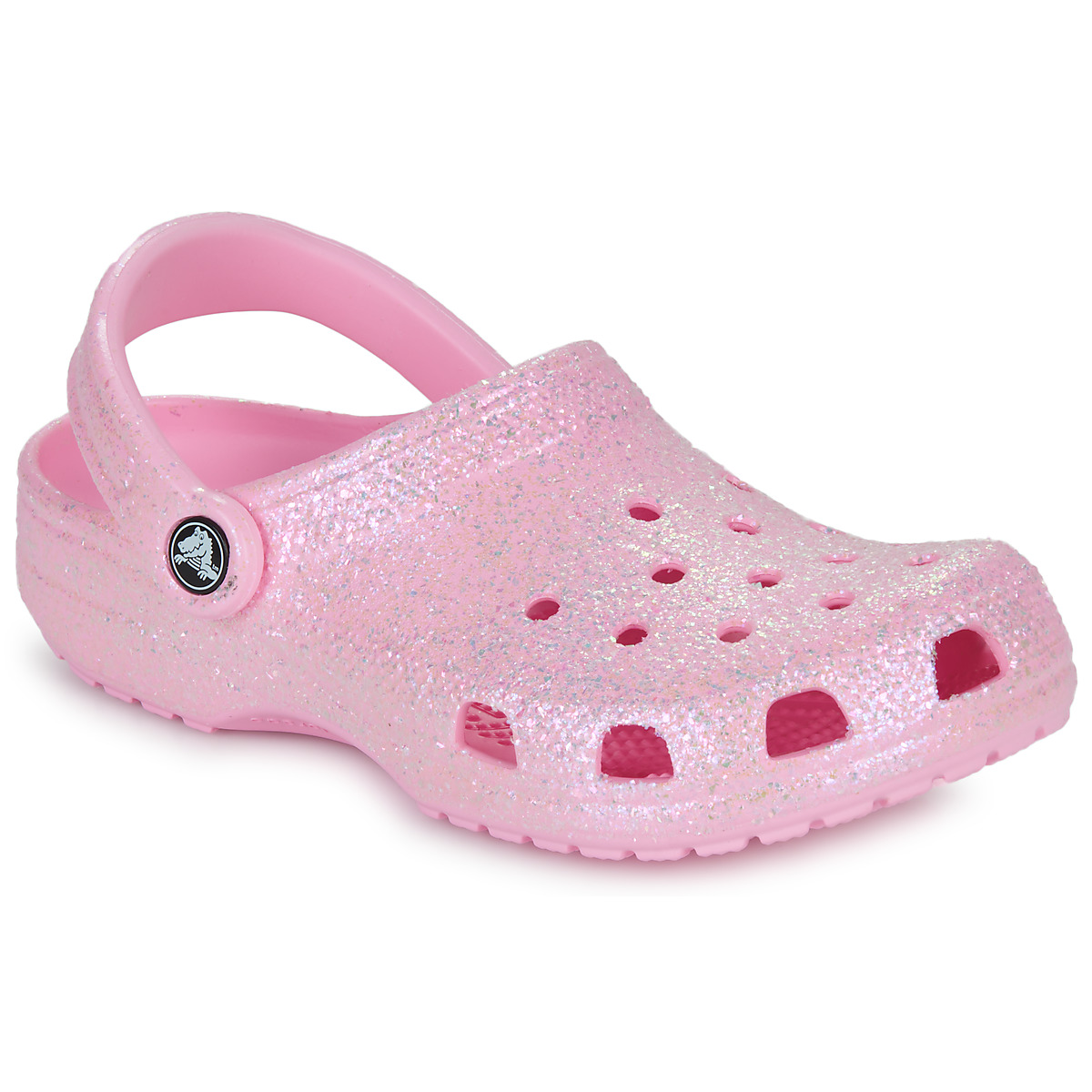 Cipők Lány Klumpák Crocs Classic Glitter Clog K Rózsaszín