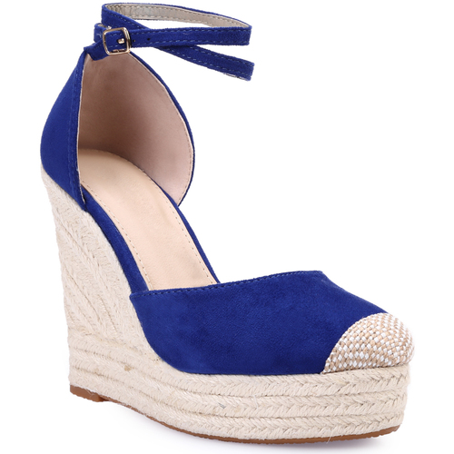 Cipők Női Gyékény talpú cipők La Modeuse 14715_P38914 Kék