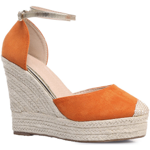 Cipők Női Gyékény talpú cipők La Modeuse 14741_P39070 Narancssárga