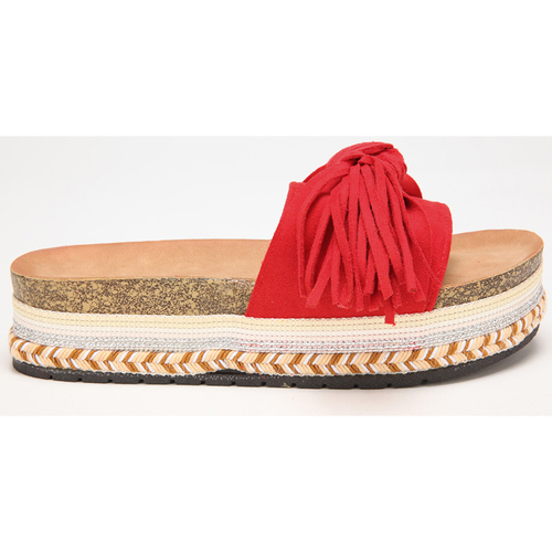 Cipők Női Lábujjközös papucsok La Modeuse 15831_P45474 Piros