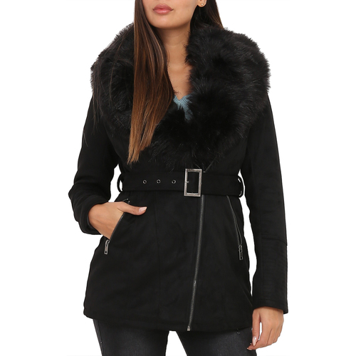 Ruhák Női Kabátok La Modeuse 18451_P52168 Fekete 