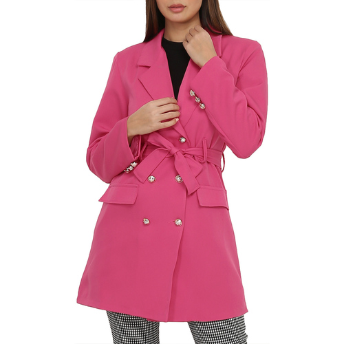 Ruhák Női Kabátok / Blézerek La Modeuse 21417_P60440 Rózsaszín