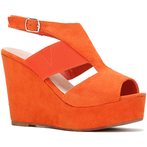 Cipők Női Szandálok / Saruk La Modeuse 58438_P134627 Narancssárga