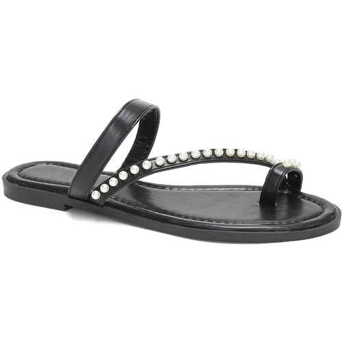 Cipők Női Lábujjközös papucsok La Modeuse 58489_P134849 Fekete 