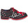 Cipők Női Oxford cipők Irregular Choice SOCKHOP SWEETIES Fekete  / Piros