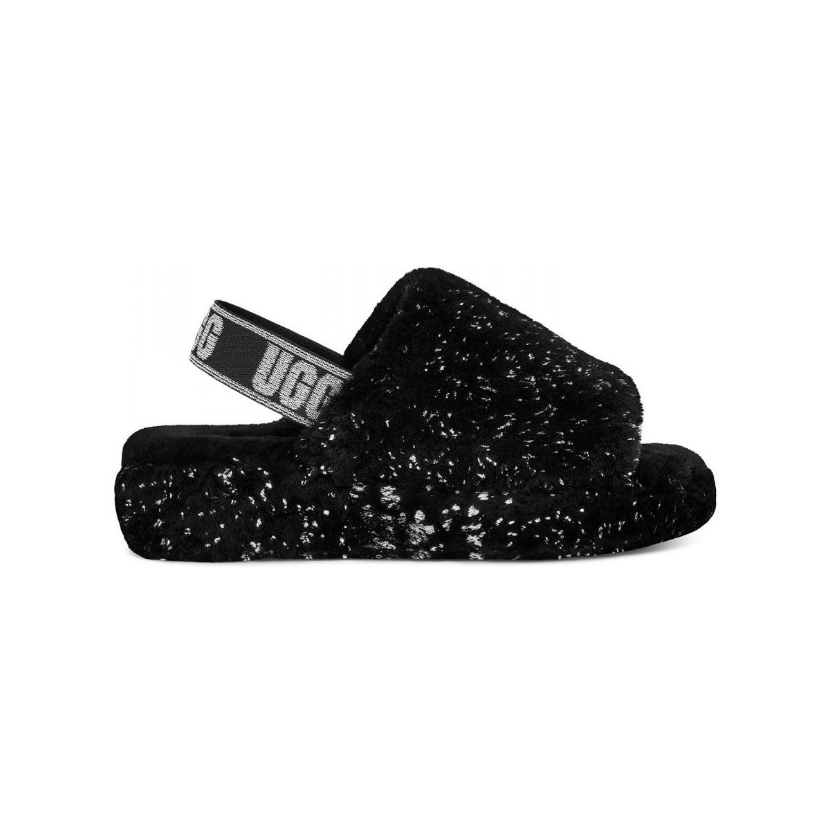 Cipők Női Szandálok / Saruk UGG W fluff yeah metallic sparkle Fekete 