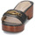 Cipők Női Papucsok Lauren Ralph Lauren ROXANNE-SANDALS-FLAT SANDAL Fekete 