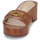 Cipők Női Papucsok Lauren Ralph Lauren ROXANNE-SANDALS-FLAT SANDAL Konyak