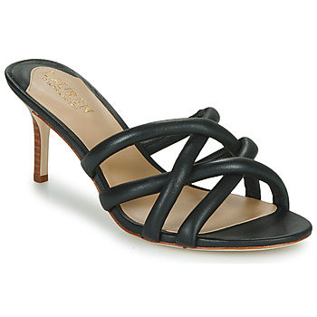 Cipők Női Papucsok Lauren Ralph Lauren LILIANA-SANDALS-HEEL SANDAL Fekete 