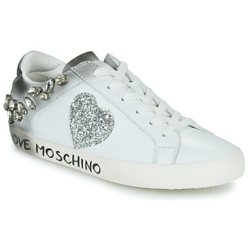 Cipők Női Rövid szárú edzőcipők Love Moschino FREE LOVE Fehér / Szürke