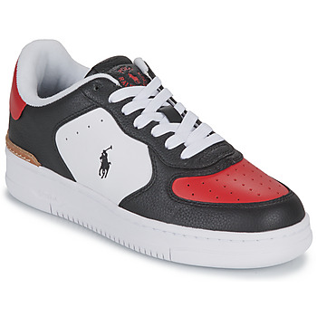 Cipők Rövid szárú edzőcipők Polo Ralph Lauren MASTERS CRT-SNEAKERS-LOW TOP LACE Fekete  / Fehér / Piros