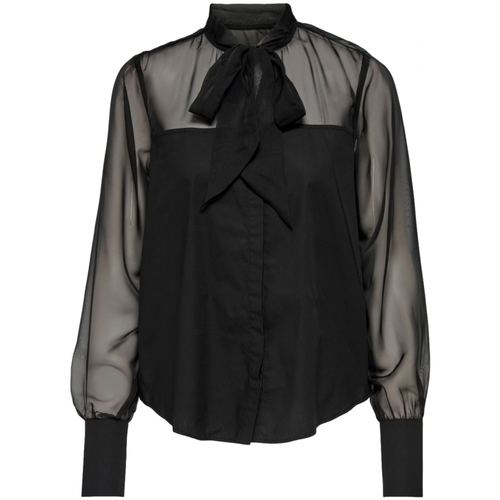 Ruhák Női Blúzok La Strada shirt Costel L/S- Black Fekete 