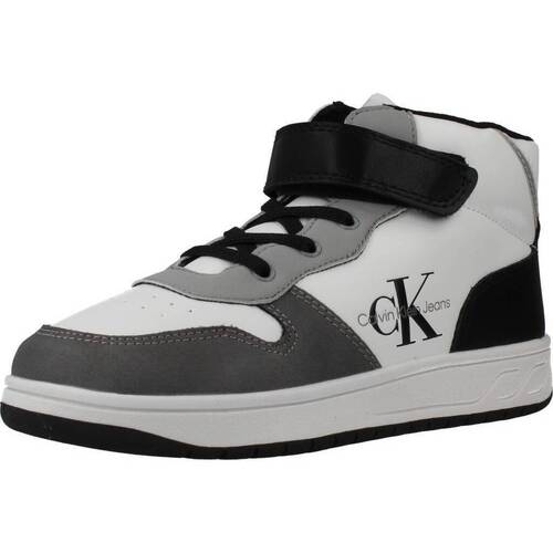 Cipők Fiú Rövid szárú edzőcipők Calvin Klein Jeans V1X980331 Fehér