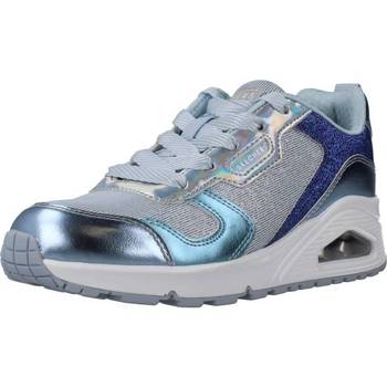 Cipők Lány Rövid szárú edzőcipők Skechers UNO Kék