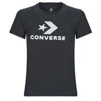 Ruhák Női Rövid ujjú pólók Converse FLORAL STAR CHEVRON Fekete 