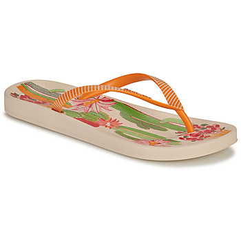 Cipők Női Lábujjközös papucsok Ipanema IPANEMA ANATOMIC CACTUS FEM Bézs / Narancssárga / Zöld
