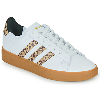 Cipők Női Rövid szárú edzőcipők Adidas Sportswear GRAND COURT 2.0 Fehér / Leopárd / Gumi