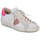 Cipők Női Rövid szárú edzőcipők Philippe Model PRSX LOW WOMAN Fehér / Rózsaszín