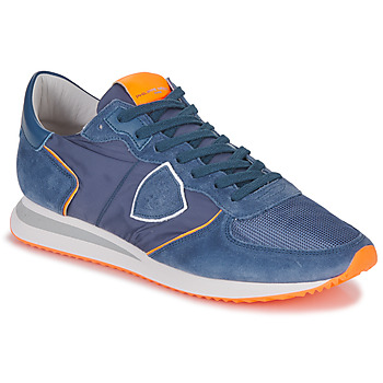 Cipők Férfi Rövid szárú edzőcipők Philippe Model TRPX LOW MAN Kék / Narancssárga