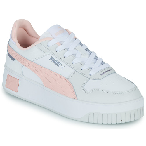 Cipők Női Rövid szárú edzőcipők Puma CARINA Fehér / Rózsaszín