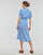 Ruhák Női Hosszú ruhák Vero Moda VMBUMPY SS CALF SHIRT DRESS NOOS Kék / Blc