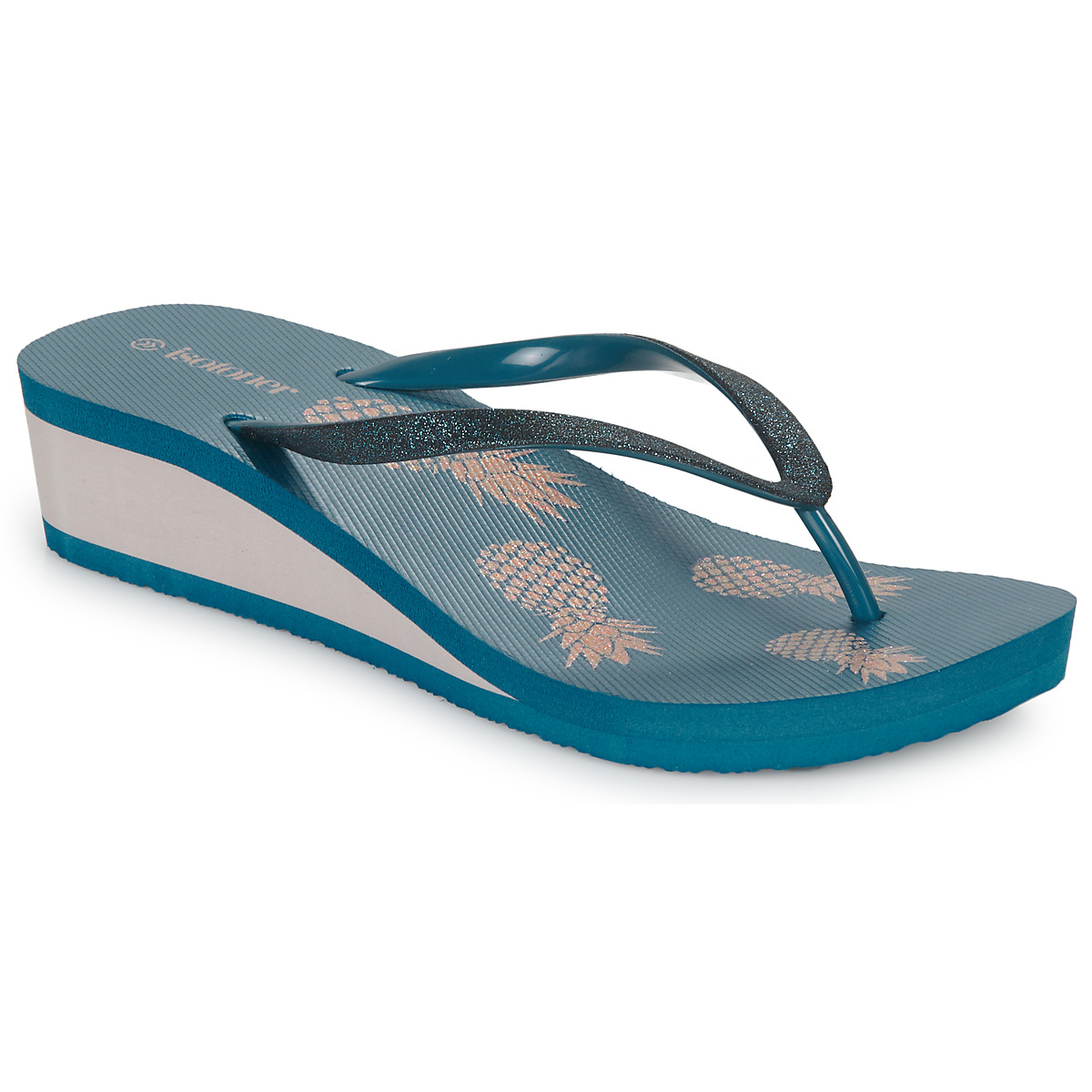 Cipők Női Lábujjközös papucsok Isotoner 94181 Kék