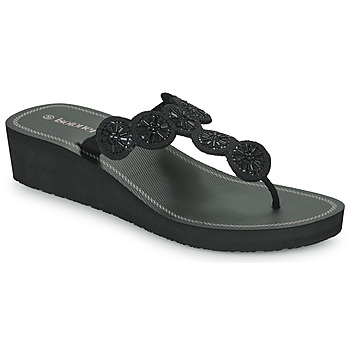 Cipők Női Lábujjközös papucsok Isotoner 94182 Fekete 