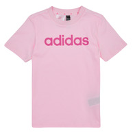 Ruhák Lány Rövid ujjú pólók Adidas Sportswear LK LIN CO TEE Rózsaszín / Tiszta