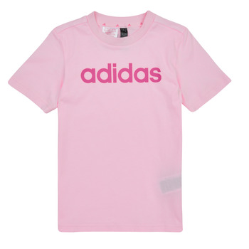 Ruhák Lány Rövid ujjú pólók Adidas Sportswear LK LIN CO TEE Rózsaszín / Tiszta