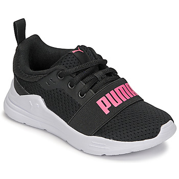 Cipők Lány Rövid szárú edzőcipők Puma PS PUMA WIRED RUN V Fekete  / Rózsaszín