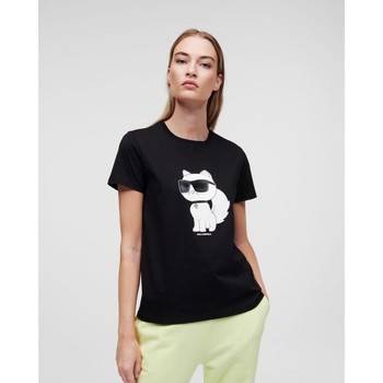Ruhák Női Pólók / Galléros Pólók Karl Lagerfeld  Fekete 