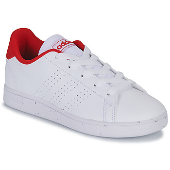 Cipők Gyerek Rövid szárú edzőcipők Adidas Sportswear ADVANTAGE K Fehér / Piros