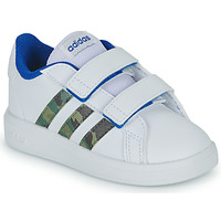 Cipők Fiú Rövid szárú edzőcipők Adidas Sportswear GRAND COURT 2.0 CF Fehér / Kék / Álcáz