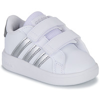 Cipők Gyerek Rövid szárú edzőcipők Adidas Sportswear GRAND COURT 2.0 CF Fehér / Ezüst
