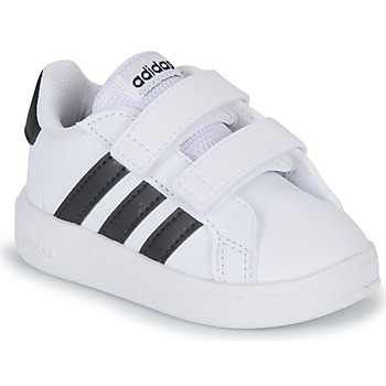 Cipők Gyerek Rövid szárú edzőcipők Adidas Sportswear GRAND COURT 2.0 CF Fehér / Fekete 