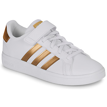 Cipők Lány Rövid szárú edzőcipők Adidas Sportswear GRAND COURT 2.0 EL Fehér / Arany