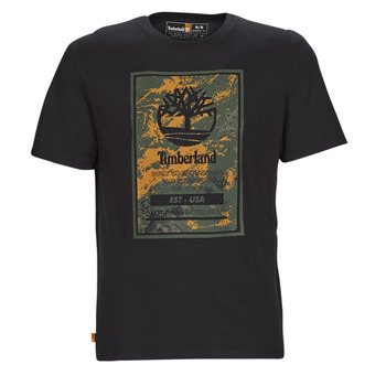 Ruhák Férfi Rövid ujjú pólók Timberland SS Printed Logo Tee (Authentic) Fekete 