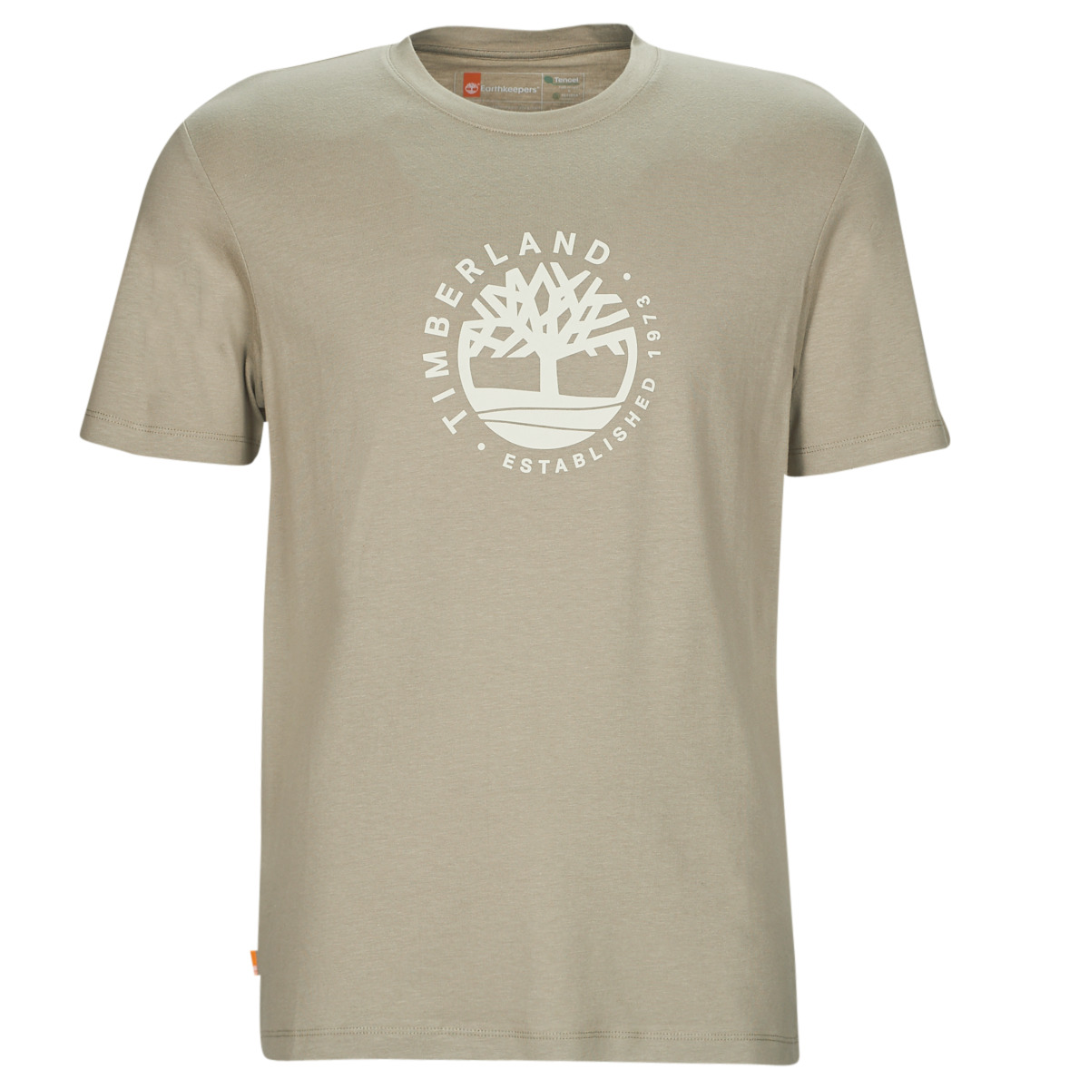 Ruhák Férfi Rövid ujjú pólók Timberland SS Refibra Logo Graphic Tee Regular Bézs