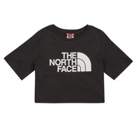 Ruhák Lány Rövid ujjú pólók The North Face Girls S/S Crop Easy Tee Fekete 