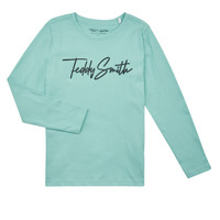 Ruhák Fiú Hosszú ujjú pólók Teddy Smith T-EVAN ML JR Kék / Tiszta