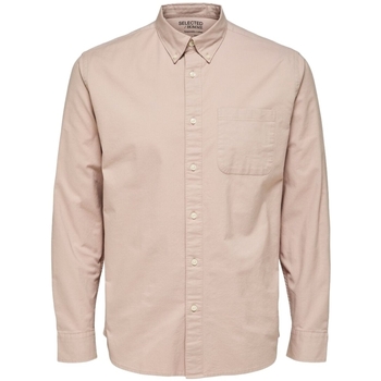 Selected Noos Regrick Oxford Shirt - Shadow Gray Rózsaszín