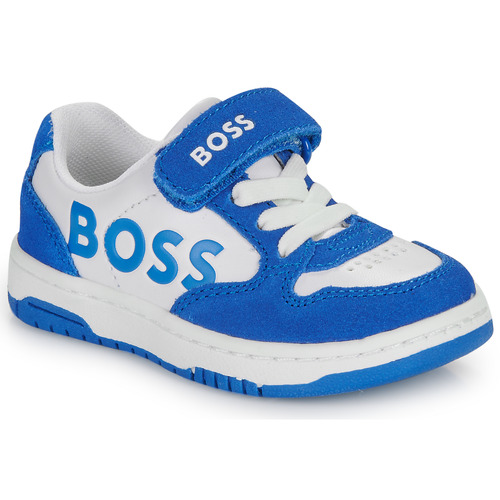 Cipők Fiú Rövid szárú edzőcipők BOSS J09208 Kék / Fehér