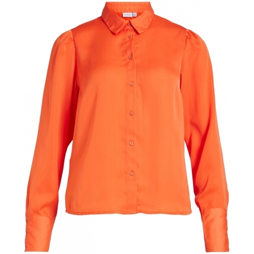 Ruhák Női Blúzok Vila Shirt Renny L/S - Tigerlilly Narancssárga