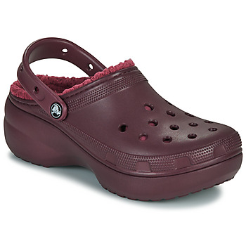 Cipők Női Klumpák Crocs Classic Platform Lined Clog W Bordó
