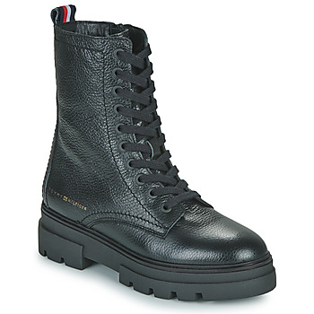 Tommy Hilfiger MONOCHROMATIC LACE UP BOOT Fekete 