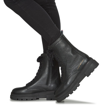 Tommy Hilfiger MONOCHROMATIC LACE UP BOOT Fekete 